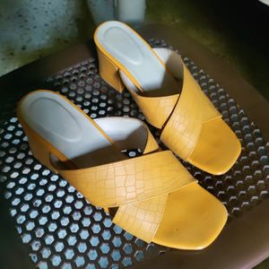 Yellow Matty Sandals