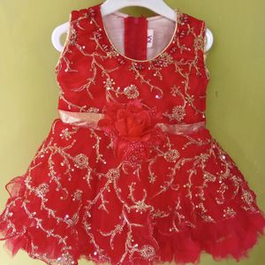 Red Net Frock