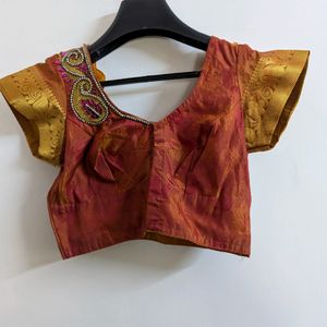 Silk Embroidery Design Blouse