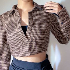 Zara Tweed Crop Top