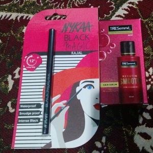 Tresemme Serum And Nykaa Kajal