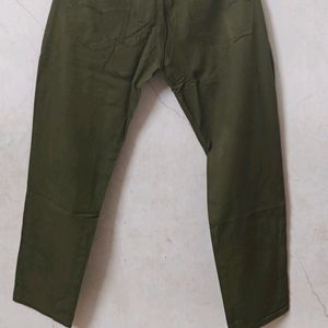 Military Green Side Cut Pocket Jeans