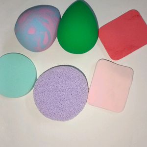 6 Types Makeup Sponge 😍in One Pack