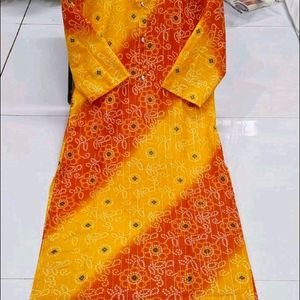 New Kurti Bandni Print