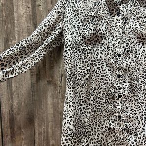 Animal Print Satin Shirt