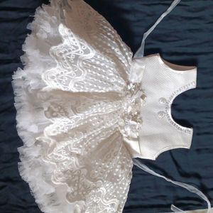 A Cute White Frilled Frock