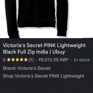 original Victoria Secret Lightweight black zipper