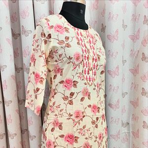 Rose Print Kurta Set