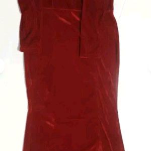 Wine Red Bodycon Gown