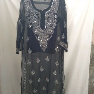 New Blak Mirror Work Formal Kurti