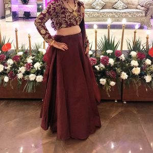 Unique Maroon Lehenga Choli