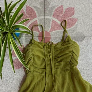 Olive Green Western Dress 🍭