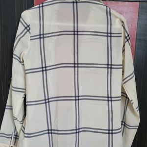 Cream Checked Shirt