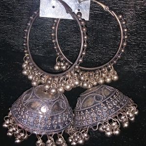 silver earrings