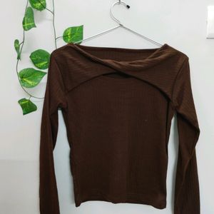 Cutout Brown Top