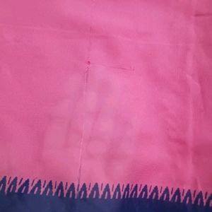 Pink Georgette Saree