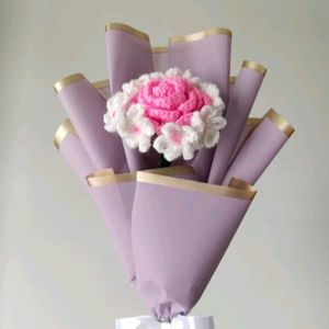 Sale Combo Of Pink Rose And Forget Me Not Flower