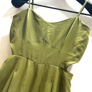 Olive Side Cut Stylish Jumpsuit