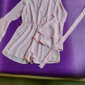 bell seleves romper (pink Color)