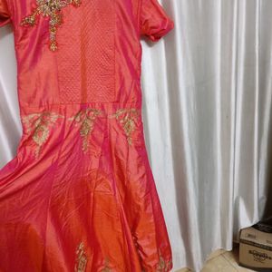 Gown With Dupatta And Salwar