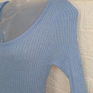 Sky Blue Knitted Top