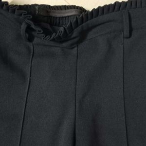 Straight pants with adjustable waistband