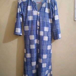 Blue & White Kurta