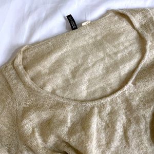 H&M Knitted Shinny Pullover Top