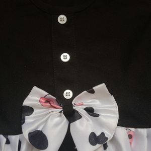 Girl's Black & White Frock