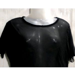 🖤 Black stretchable transparent Top