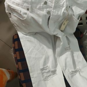 New Brand With Tag White Jeans