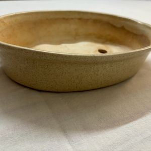 Yellow Oval Shape Ceramic Pot