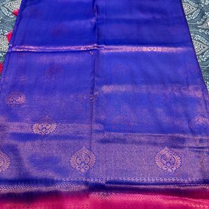 Brand New Dual Tone Mulberry Silk - Blue And Pink