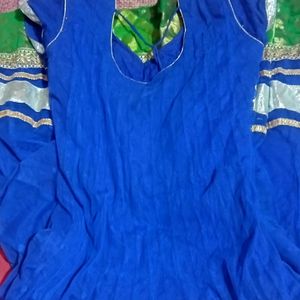 Blue Party Wear Anarkali Suit