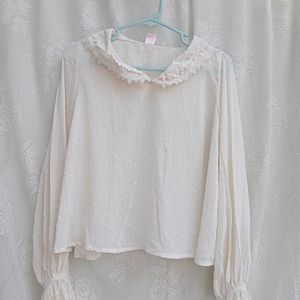 Korean Peter Collar Top