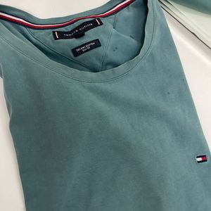 Tommy Xl Size Round Neck T-shirt Half Sleeves