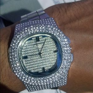 Used Iced Out Diamond💎 Cut Watch Men Fix Rate