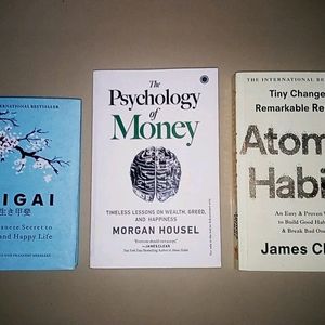 IKIGAI + The Psychology Of Money + Atomic Habits (Combo)