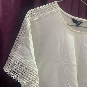 White Lacy Top