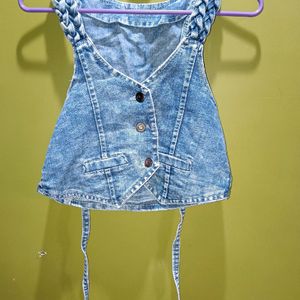 Sleeveless Denim Vest