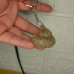 Crochet Poop&Paper Keychain