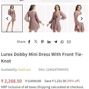 Mauve Casual Dress(Women’s)