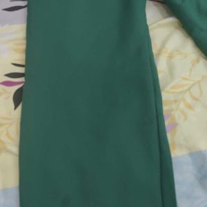 Green Straight Trousers High waist