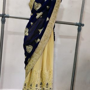 Full Ambroidery & Stone Work Saree 💜