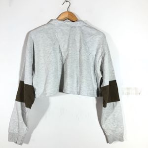 Grey Printed Crop T-Shirt (Women’s)