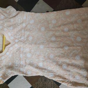 Chikenkari Cotton Kurti