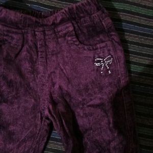 Velvet Pant For Girls