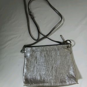 Silver Casual Sling Bag (Women)