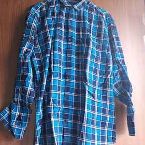 Blue Checked Formal shirt ForMen