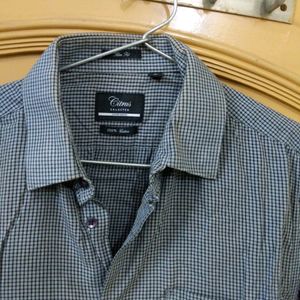 Men Semi Formal Small Printed Checked Shirt